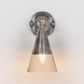 Otto Wall Light With Glass Shade Antique Silver