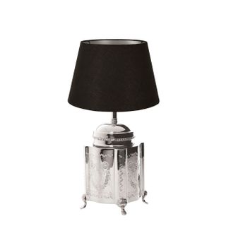 Kensington Table Lamp Base Small Shiny Nickel- Base Only