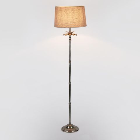 Casablanca Floor Lamp Base Antique Silver