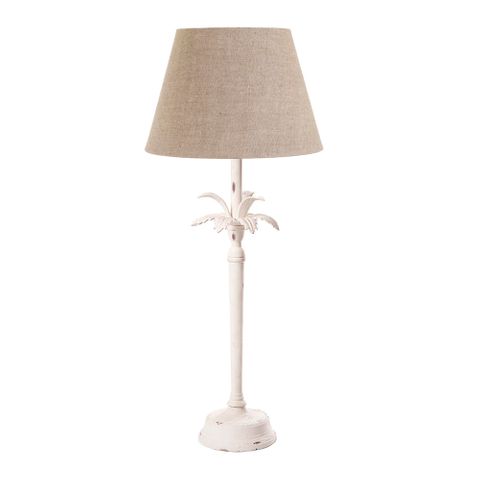 Casablanca Table Lamp Base White- Base Only