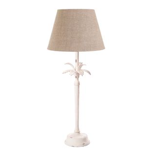 Casablanca Table Lamp Base White- Base Only