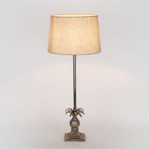Caribbean Pineapple Table Lamp Base Antique Silver- Base Only