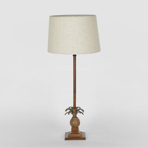 Caribbean Pineapple Table Lamp Base Brown