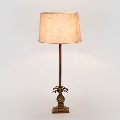 Caribbean Pineapple Table Lamp Base Brown- Base Only