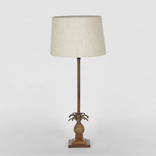 Caribbean Pineapple Table Lamp Base Brown- Base Only