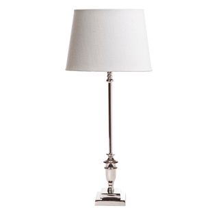 Lyon Candlestick Table Lamp Base Shiny Nickel- Base Only