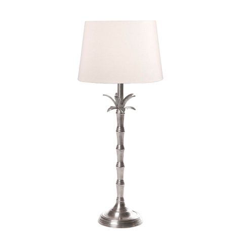 Bahama Table Lamp Base Small Silver- Base Only