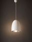 Dolce Beaten Ceiling Pendant White and Silver