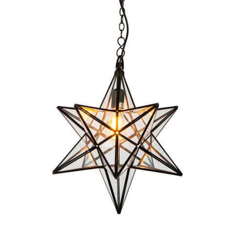 Star Ceiling Pendant Large Black