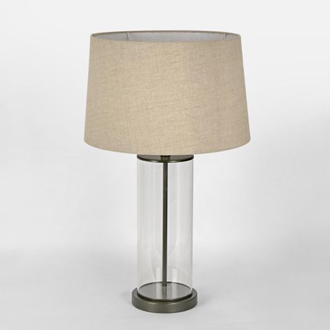 Iris Glass Table Lamp Base Black