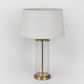 Iris Glass Table Lamp Base Aged Brass