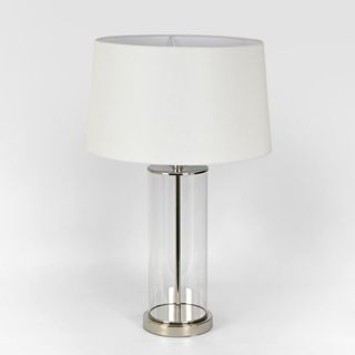 Iris Glass Table Lamp Base Polished Nickel