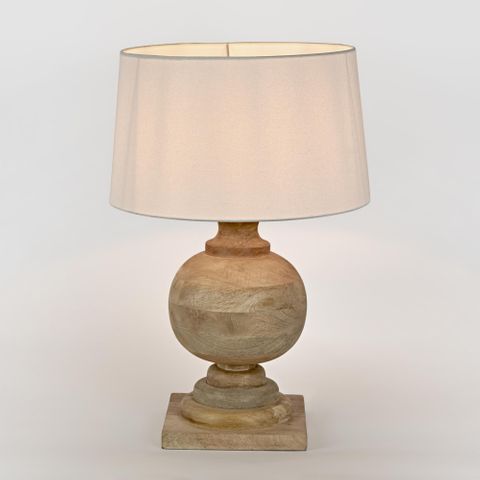 Coach Table Lamp Base Natural- Base Only