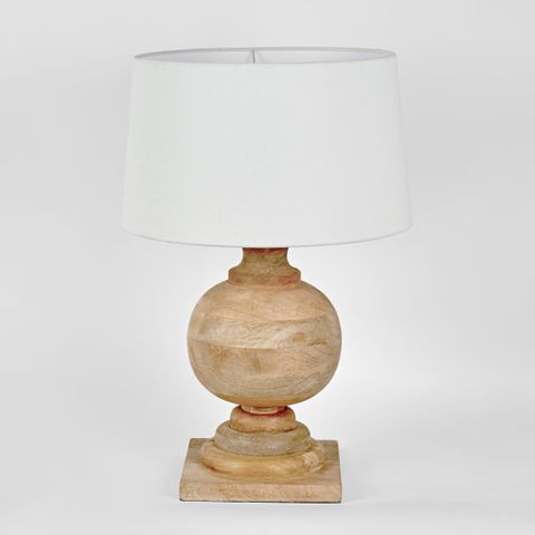 Coach Table Lamp Base Natural- Base Only