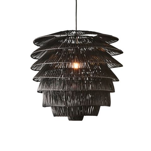 Saba Rattan Ceiling Pendant Black