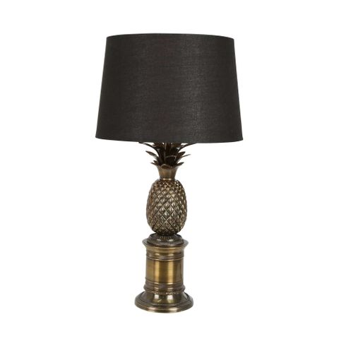 Bermuda Pineapple Table Lamp Base Antique Brass