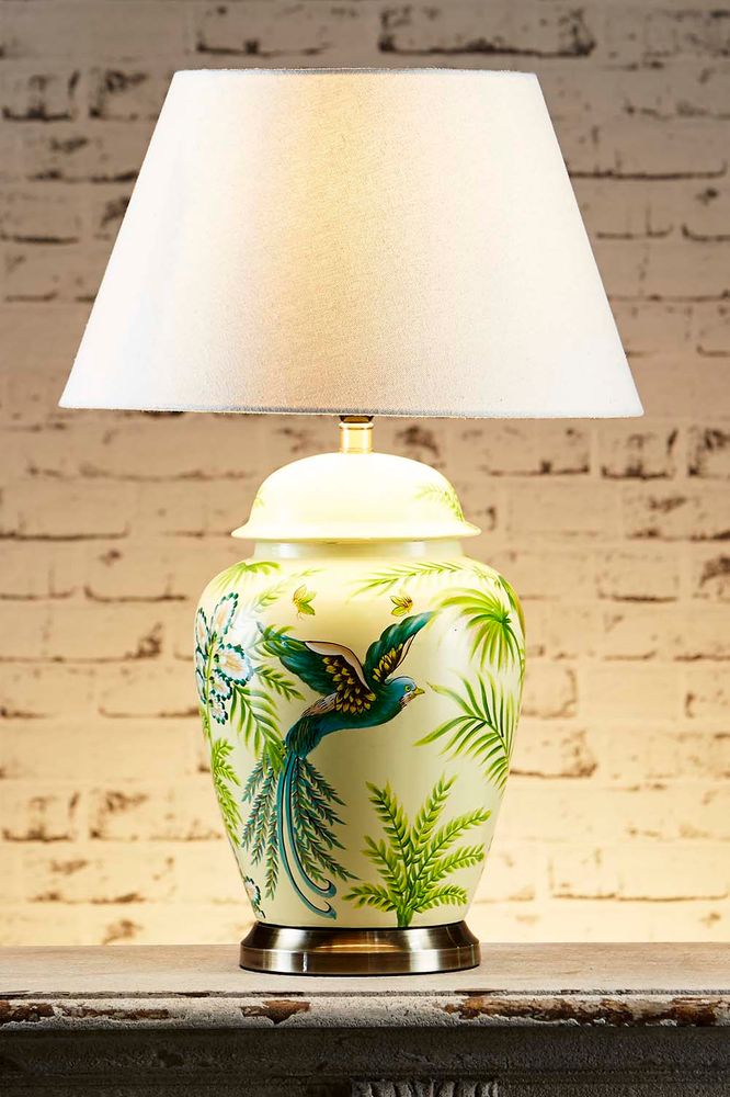 Table lamp with birds on hot sale the base