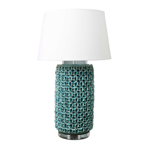 Wynberg Ceramic Table Lamp Base Turquoise