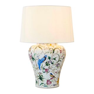 Raffles Bird Ceramic Table Lamp Base White- Base Only