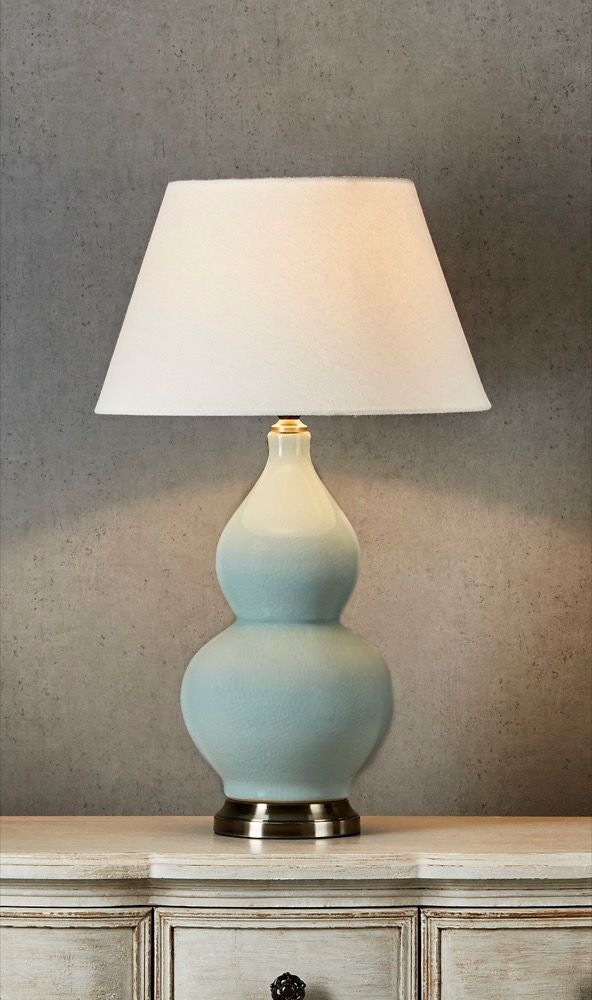 Pale blue deals table lamp