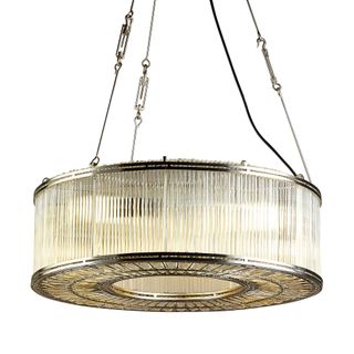 Verre Glass Ring Ceiling Pendant Nickel