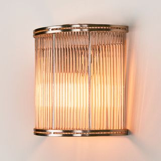 Verre Half Round Wall Light Silver
