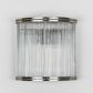 Verre Half Round Wall Light Silver