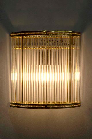 Verre Half Round Wall Light Brass