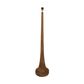 Lancia Large - Dark Natural - Turned Wood Slender Floor Lamp