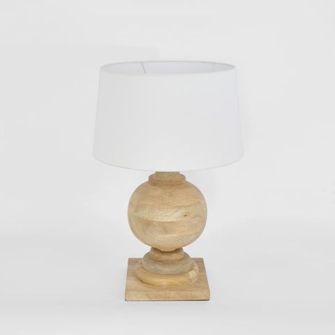 Coach Table Lamp Natural With White Shade