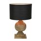 Coach Table Lamp Natural With Black Shade