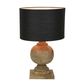 Coach Table Lamp Natural With Black Shade
