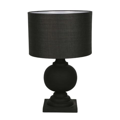 Coach Table Lamp Black With Black Shade