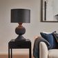 Coach Table Lamp Black With Black Shade