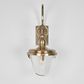 Savoy Outdoor Wall Light with Glass Shade Antique Brass