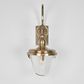 Savoy Outdoor Wall Light with Glass Shade Antique Brass