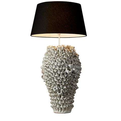 Singita Ceramic Table Lamp Base White- Base Only