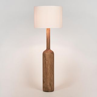 Turned wood best sale floor lamp