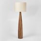 Samson Wood Floor Lamp Saddle Base with Natural Shade