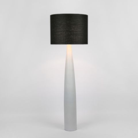 Samson Floor Lamp Base White with Black Shade