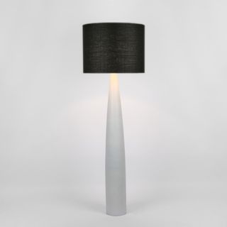 Samson Floor Lamp Base White with Black Shade