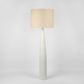 Samson Floor Lamp Base White with Natural Shade