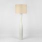 Callum Floor Lamp Base White with Natural Shade