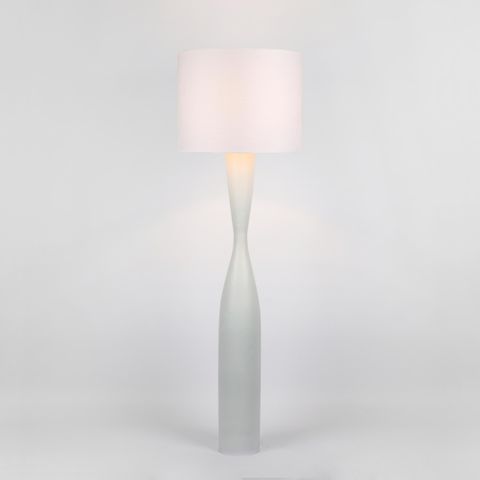 Callum Floor Lamp Base White with Shade White