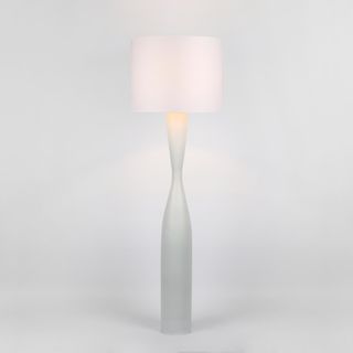 Callum Floor Lamp Base White with Shade White