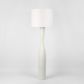 Callum Floor Lamp Base White with Shade White