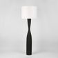 Callum Floor Lamp Base Black with White Shade