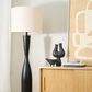 Callum Floor Lamp Base Black with White Shade