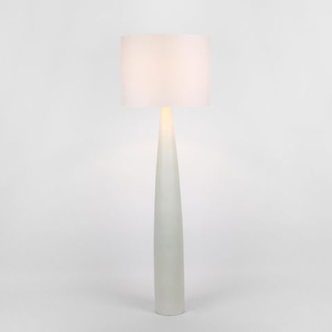 Samson Floor Lamp Base White with Shade White