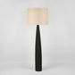 Samson Floor Lamp Base Black with Natural Shade